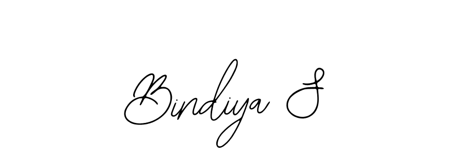 How to make Bindiya S name signature. Use Bearetta-2O07w style for creating short signs online. This is the latest handwritten sign. Bindiya S signature style 12 images and pictures png