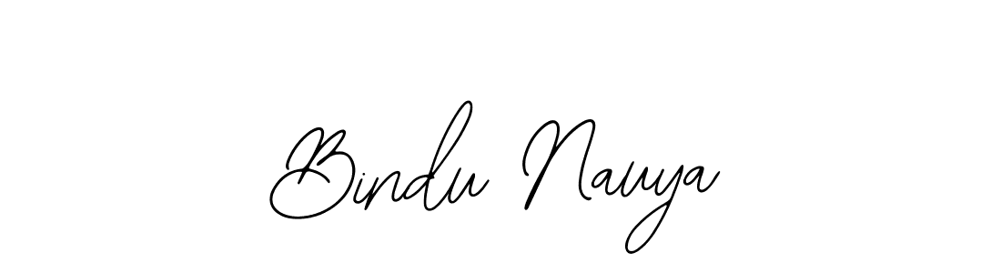 Design your own signature with our free online signature maker. With this signature software, you can create a handwritten (Bearetta-2O07w) signature for name Bindu Nauya. Bindu Nauya signature style 12 images and pictures png