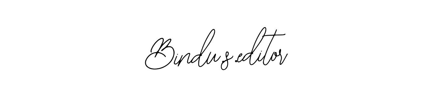 Also we have Bindu.s.editor name is the best signature style. Create professional handwritten signature collection using Bearetta-2O07w autograph style. Bindu.s.editor signature style 12 images and pictures png