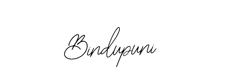 Design your own signature with our free online signature maker. With this signature software, you can create a handwritten (Bearetta-2O07w) signature for name Bindupuni. Bindupuni signature style 12 images and pictures png