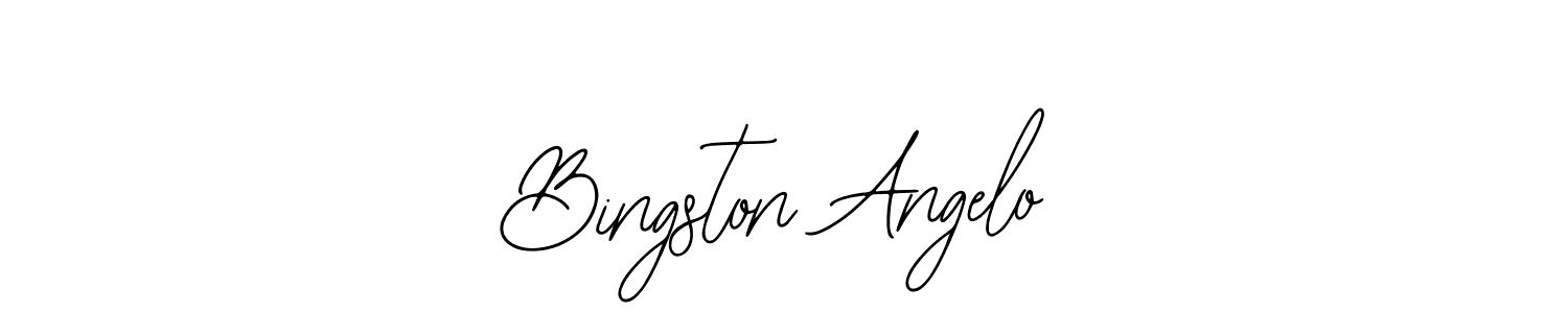 Make a short Bingston Angelo signature style. Manage your documents anywhere anytime using Bearetta-2O07w. Create and add eSignatures, submit forms, share and send files easily. Bingston Angelo signature style 12 images and pictures png