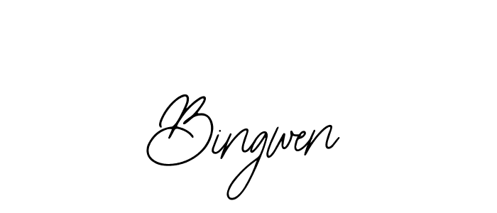 Also we have Bingwen name is the best signature style. Create professional handwritten signature collection using Bearetta-2O07w autograph style. Bingwen signature style 12 images and pictures png