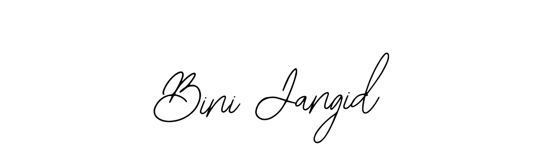 Design your own signature with our free online signature maker. With this signature software, you can create a handwritten (Bearetta-2O07w) signature for name Bini Jangid. Bini Jangid signature style 12 images and pictures png