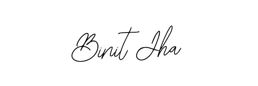 Binit Jha stylish signature style. Best Handwritten Sign (Bearetta-2O07w) for my name. Handwritten Signature Collection Ideas for my name Binit Jha. Binit Jha signature style 12 images and pictures png