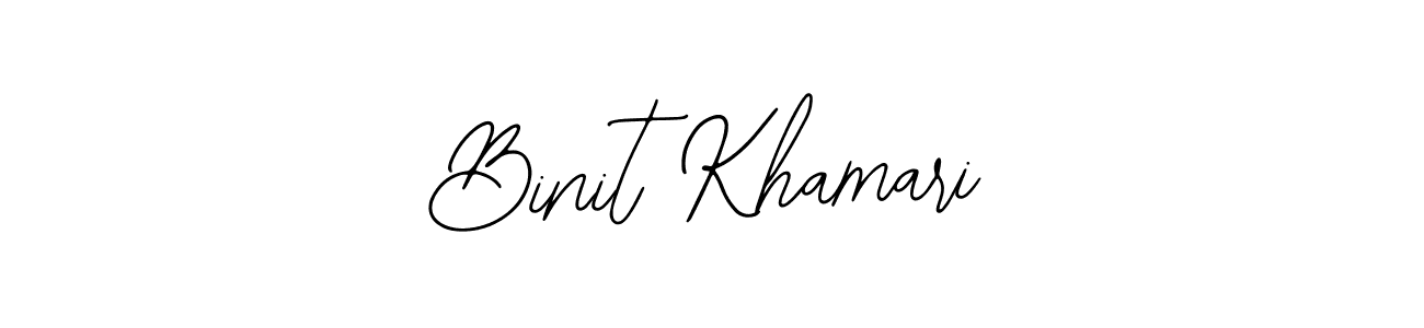 You should practise on your own different ways (Bearetta-2O07w) to write your name (Binit Khamari) in signature. don't let someone else do it for you. Binit Khamari signature style 12 images and pictures png