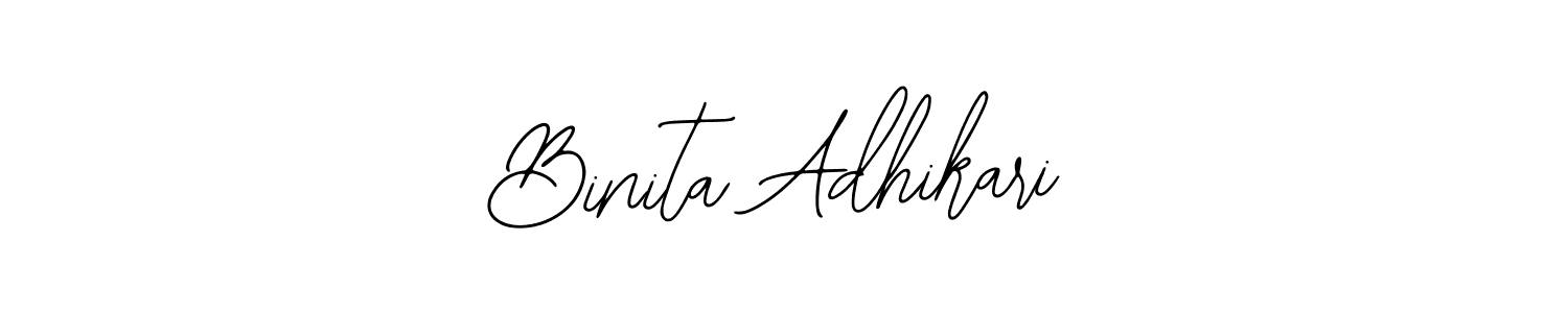 How to make Binita Adhikari signature? Bearetta-2O07w is a professional autograph style. Create handwritten signature for Binita Adhikari name. Binita Adhikari signature style 12 images and pictures png