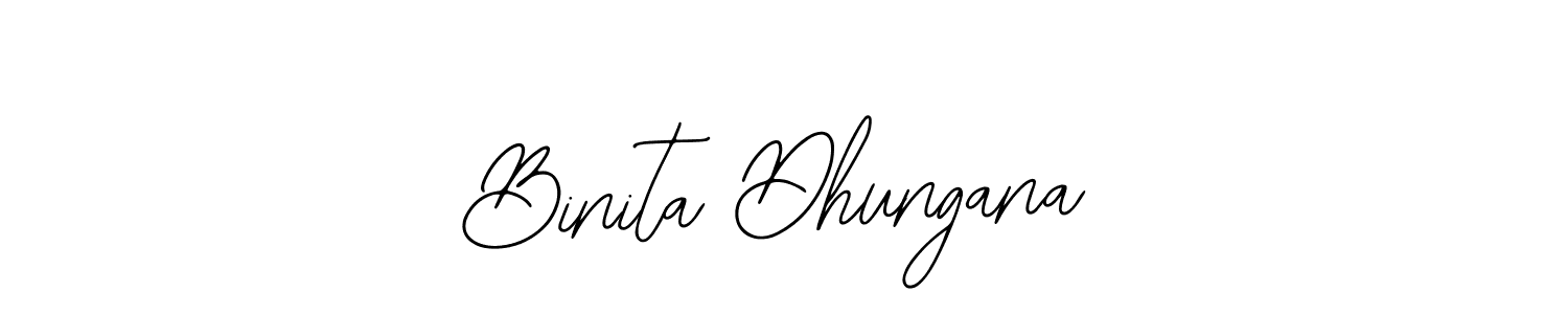 Design your own signature with our free online signature maker. With this signature software, you can create a handwritten (Bearetta-2O07w) signature for name Binita Dhungana. Binita Dhungana signature style 12 images and pictures png