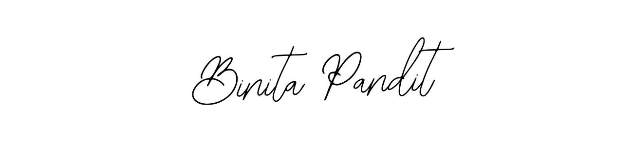 if you are searching for the best signature style for your name Binita Pandit. so please give up your signature search. here we have designed multiple signature styles  using Bearetta-2O07w. Binita Pandit signature style 12 images and pictures png