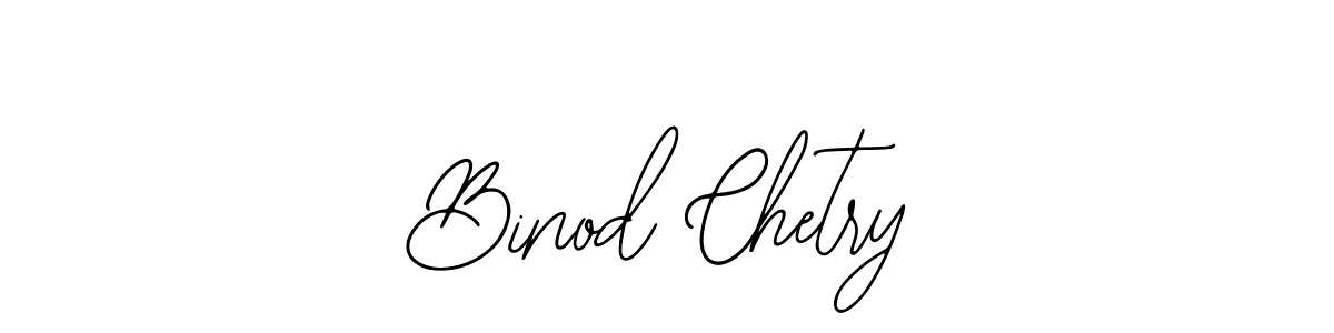 How to make Binod Chetry name signature. Use Bearetta-2O07w style for creating short signs online. This is the latest handwritten sign. Binod Chetry signature style 12 images and pictures png