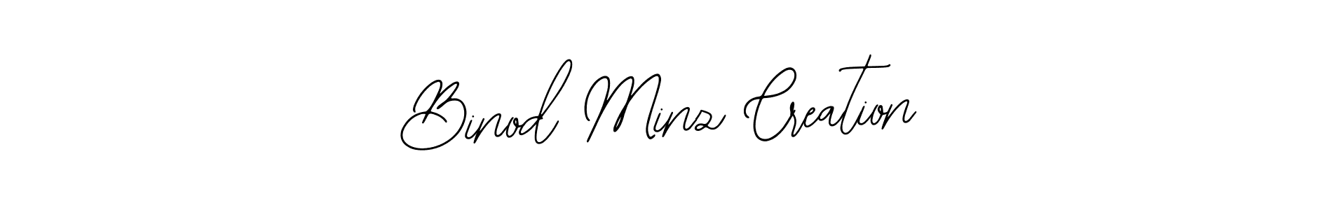 How to make Binod Minz Creation name signature. Use Bearetta-2O07w style for creating short signs online. This is the latest handwritten sign. Binod Minz Creation signature style 12 images and pictures png