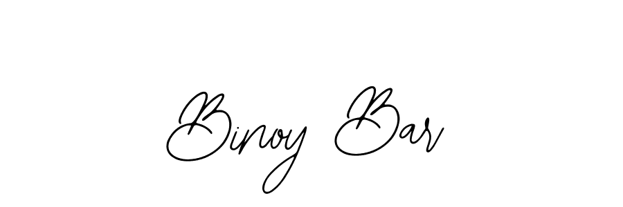 Design your own signature with our free online signature maker. With this signature software, you can create a handwritten (Bearetta-2O07w) signature for name Binoy Bar. Binoy Bar signature style 12 images and pictures png