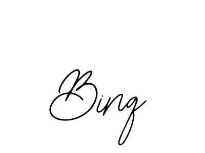 The best way (Bearetta-2O07w) to make a short signature is to pick only two or three words in your name. The name Binq include a total of six letters. For converting this name. Binq signature style 12 images and pictures png