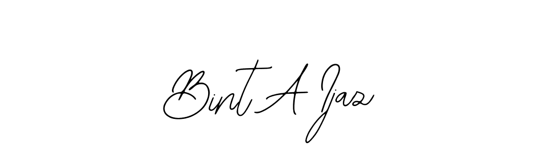 Design your own signature with our free online signature maker. With this signature software, you can create a handwritten (Bearetta-2O07w) signature for name Bint A Ijaz. Bint A Ijaz signature style 12 images and pictures png