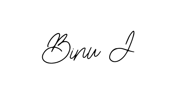 Design your own signature with our free online signature maker. With this signature software, you can create a handwritten (Bearetta-2O07w) signature for name Binu J. Binu J signature style 12 images and pictures png