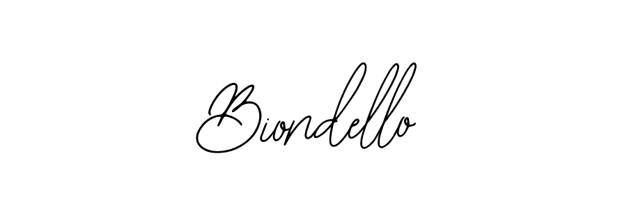 Make a beautiful signature design for name Biondello. With this signature (Bearetta-2O07w) style, you can create a handwritten signature for free. Biondello signature style 12 images and pictures png