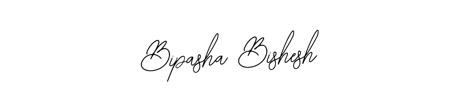 How to make Bipasha Bishesh name signature. Use Bearetta-2O07w style for creating short signs online. This is the latest handwritten sign. Bipasha Bishesh signature style 12 images and pictures png