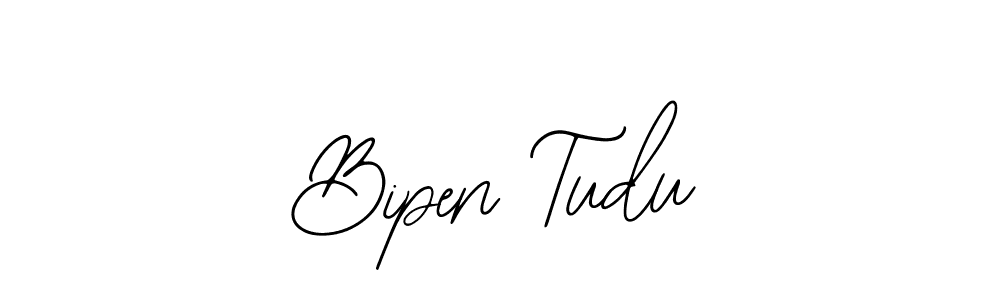 How to make Bipen Tudu name signature. Use Bearetta-2O07w style for creating short signs online. This is the latest handwritten sign. Bipen Tudu signature style 12 images and pictures png