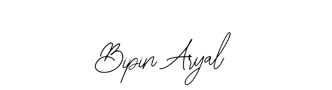 How to make Bipin Aryal name signature. Use Bearetta-2O07w style for creating short signs online. This is the latest handwritten sign. Bipin Aryal signature style 12 images and pictures png