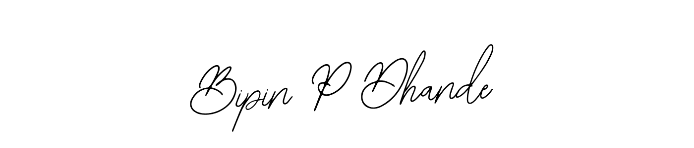 Also You can easily find your signature by using the search form. We will create Bipin P Dhande name handwritten signature images for you free of cost using Bearetta-2O07w sign style. Bipin P Dhande signature style 12 images and pictures png