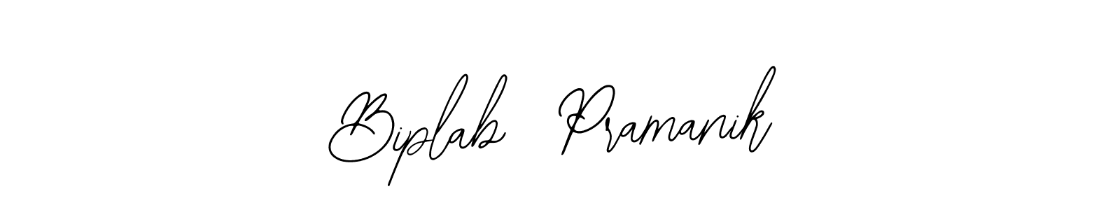 You should practise on your own different ways (Bearetta-2O07w) to write your name (Biplab  Pramanik) in signature. don't let someone else do it for you. Biplab  Pramanik signature style 12 images and pictures png