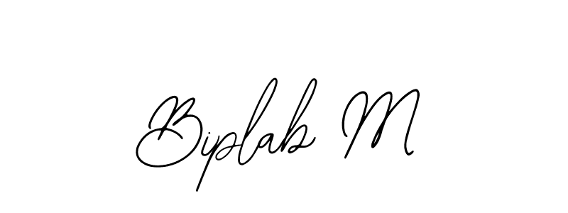 How to make Biplab M name signature. Use Bearetta-2O07w style for creating short signs online. This is the latest handwritten sign. Biplab M signature style 12 images and pictures png