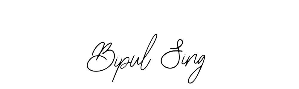 The best way (Bearetta-2O07w) to make a short signature is to pick only two or three words in your name. The name Bipul Sing include a total of six letters. For converting this name. Bipul Sing signature style 12 images and pictures png