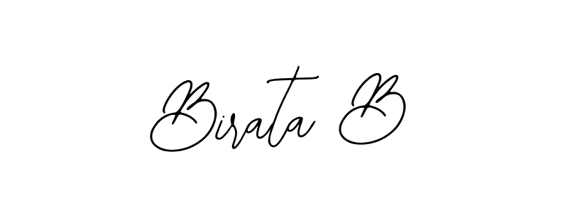 How to make Birata B name signature. Use Bearetta-2O07w style for creating short signs online. This is the latest handwritten sign. Birata B signature style 12 images and pictures png