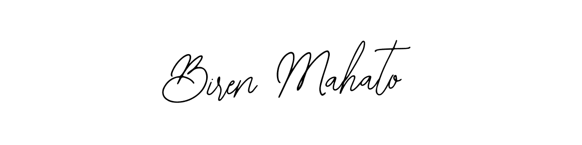 How to make Biren Mahato name signature. Use Bearetta-2O07w style for creating short signs online. This is the latest handwritten sign. Biren Mahato signature style 12 images and pictures png