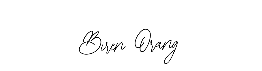 How to make Biren Orang name signature. Use Bearetta-2O07w style for creating short signs online. This is the latest handwritten sign. Biren Orang signature style 12 images and pictures png
