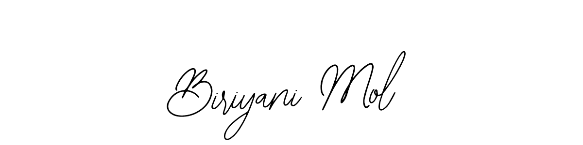 Similarly Bearetta-2O07w is the best handwritten signature design. Signature creator online .You can use it as an online autograph creator for name Biriyani Mol. Biriyani Mol signature style 12 images and pictures png