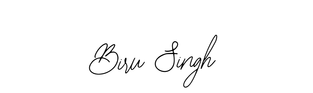 How to make Biru Singh name signature. Use Bearetta-2O07w style for creating short signs online. This is the latest handwritten sign. Biru Singh signature style 12 images and pictures png