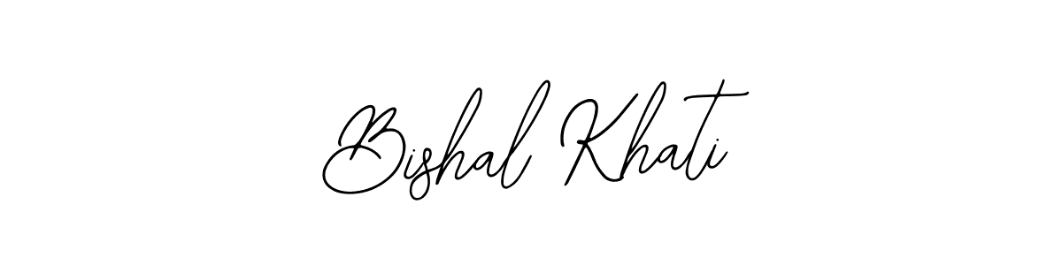 You should practise on your own different ways (Bearetta-2O07w) to write your name (Bishal Khati) in signature. don't let someone else do it for you. Bishal Khati signature style 12 images and pictures png