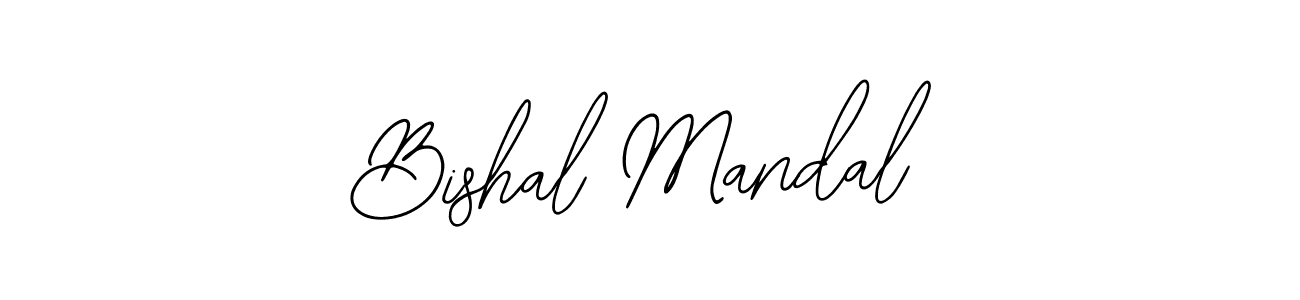 How to make Bishal Mandal name signature. Use Bearetta-2O07w style for creating short signs online. This is the latest handwritten sign. Bishal Mandal signature style 12 images and pictures png