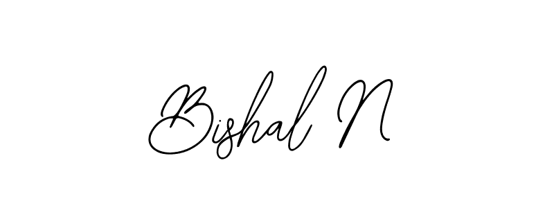 How to make Bishal N signature? Bearetta-2O07w is a professional autograph style. Create handwritten signature for Bishal N name. Bishal N signature style 12 images and pictures png