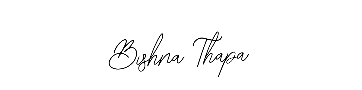 Make a beautiful signature design for name Bishna Thapa. With this signature (Bearetta-2O07w) style, you can create a handwritten signature for free. Bishna Thapa signature style 12 images and pictures png