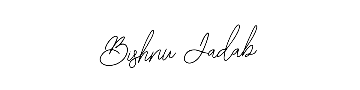 How to make Bishnu Jadab name signature. Use Bearetta-2O07w style for creating short signs online. This is the latest handwritten sign. Bishnu Jadab signature style 12 images and pictures png