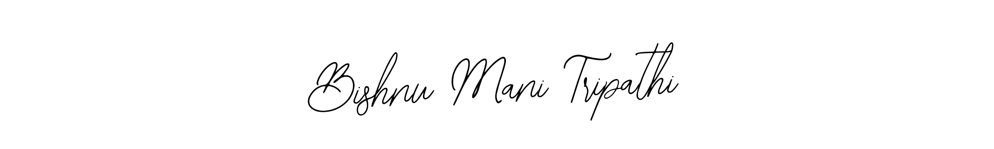 How to make Bishnu Mani Tripathi name signature. Use Bearetta-2O07w style for creating short signs online. This is the latest handwritten sign. Bishnu Mani Tripathi signature style 12 images and pictures png