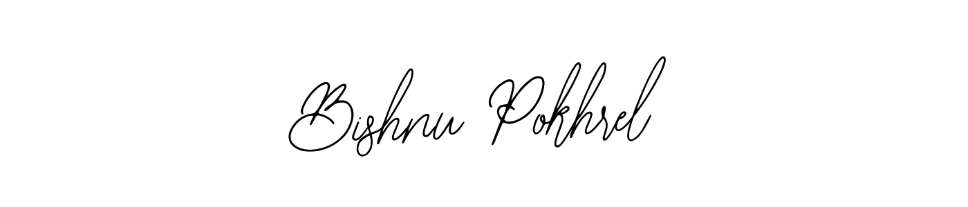 You should practise on your own different ways (Bearetta-2O07w) to write your name (Bishnu Pokhrel) in signature. don't let someone else do it for you. Bishnu Pokhrel signature style 12 images and pictures png