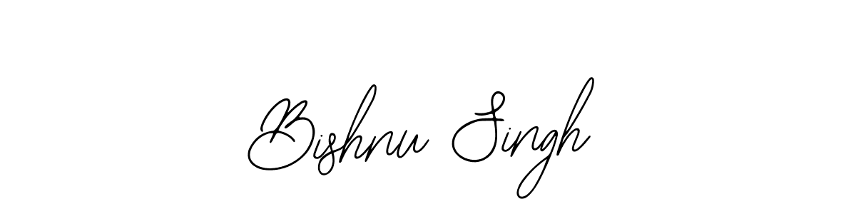 How to make Bishnu Singh name signature. Use Bearetta-2O07w style for creating short signs online. This is the latest handwritten sign. Bishnu Singh signature style 12 images and pictures png