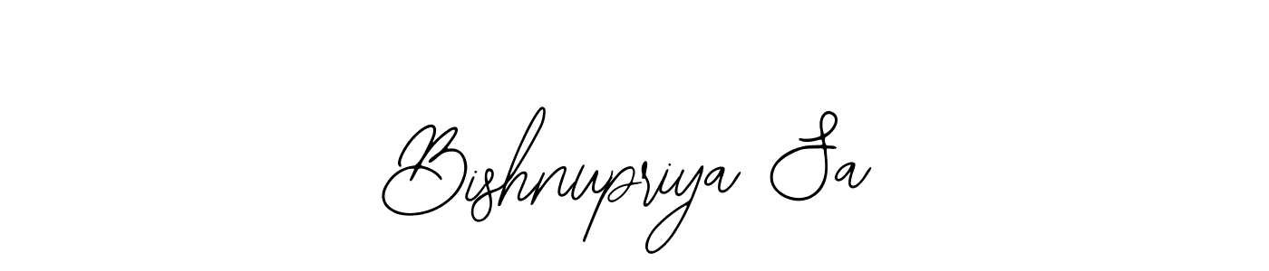 Use a signature maker to create a handwritten signature online. With this signature software, you can design (Bearetta-2O07w) your own signature for name Bishnupriya Sa. Bishnupriya Sa signature style 12 images and pictures png