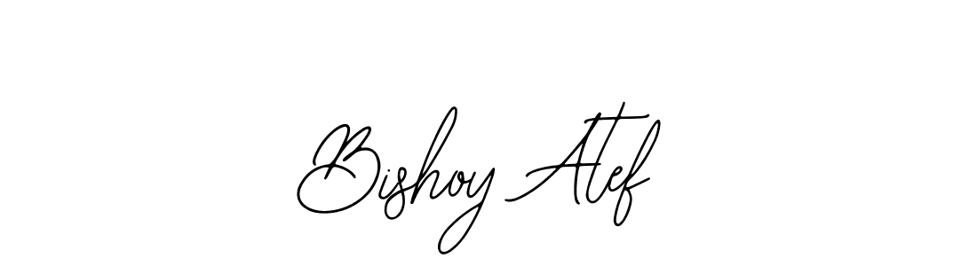 Use a signature maker to create a handwritten signature online. With this signature software, you can design (Bearetta-2O07w) your own signature for name Bishoy Atef. Bishoy Atef signature style 12 images and pictures png
