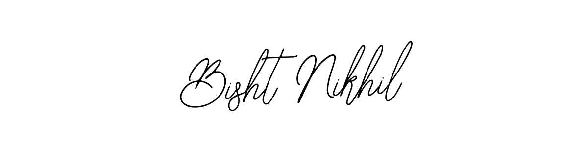 Similarly Bearetta-2O07w is the best handwritten signature design. Signature creator online .You can use it as an online autograph creator for name Bisht Nikhil. Bisht Nikhil signature style 12 images and pictures png