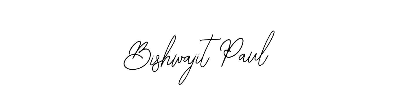 How to make Bishwajit Paul name signature. Use Bearetta-2O07w style for creating short signs online. This is the latest handwritten sign. Bishwajit Paul signature style 12 images and pictures png