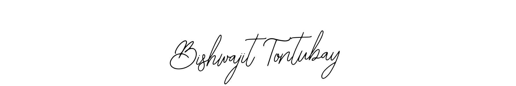 How to make Bishwajit Tontubay name signature. Use Bearetta-2O07w style for creating short signs online. This is the latest handwritten sign. Bishwajit Tontubay signature style 12 images and pictures png