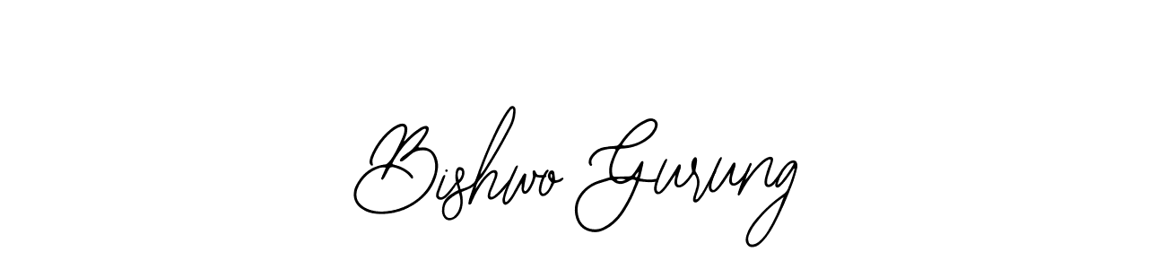 Here are the top 10 professional signature styles for the name Bishwo Gurung. These are the best autograph styles you can use for your name. Bishwo Gurung signature style 12 images and pictures png