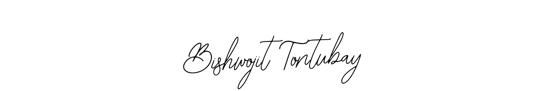 How to make Bishwojit Tontubay name signature. Use Bearetta-2O07w style for creating short signs online. This is the latest handwritten sign. Bishwojit Tontubay signature style 12 images and pictures png