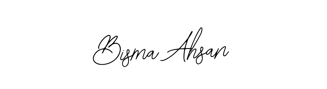 This is the best signature style for the Bisma Ahsan name. Also you like these signature font (Bearetta-2O07w). Mix name signature. Bisma Ahsan signature style 12 images and pictures png