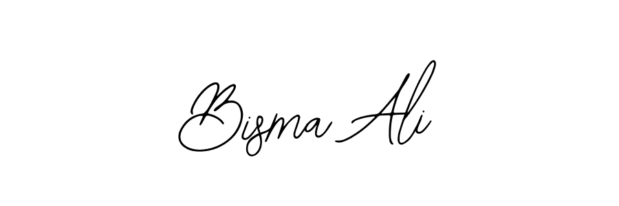 The best way (Bearetta-2O07w) to make a short signature is to pick only two or three words in your name. The name Bisma Ali include a total of six letters. For converting this name. Bisma Ali signature style 12 images and pictures png