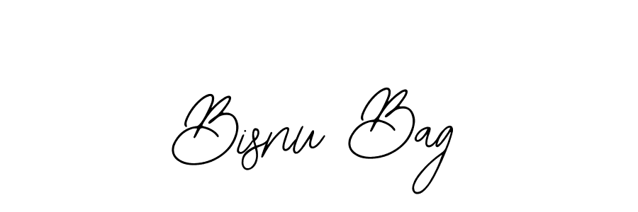 How to make Bisnu Bag name signature. Use Bearetta-2O07w style for creating short signs online. This is the latest handwritten sign. Bisnu Bag signature style 12 images and pictures png