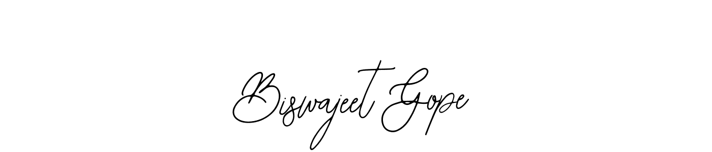 The best way (Bearetta-2O07w) to make a short signature is to pick only two or three words in your name. The name Biswajeet Gope include a total of six letters. For converting this name. Biswajeet Gope signature style 12 images and pictures png
